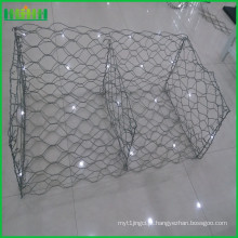 Gabion de malha de arame de metal hexagonal galvanizado revestido com PVC